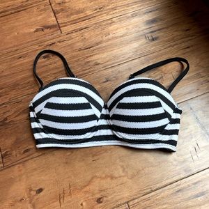 Black and White Bikini Top
